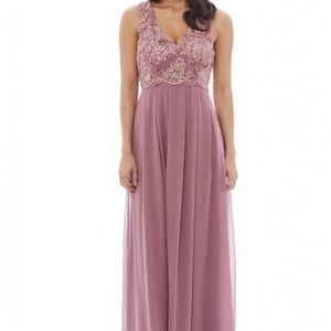 Women's Lace Top Maxi Dress (Bridesmaid)